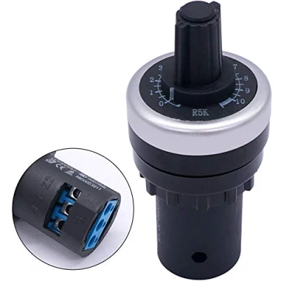 Abbildung von Taiss /LA42DWQ 22 5K Drehpotentiometer 22mm Wechselrichter Wandler Widerstand Drehzahlvariables Antriebs potentiometer