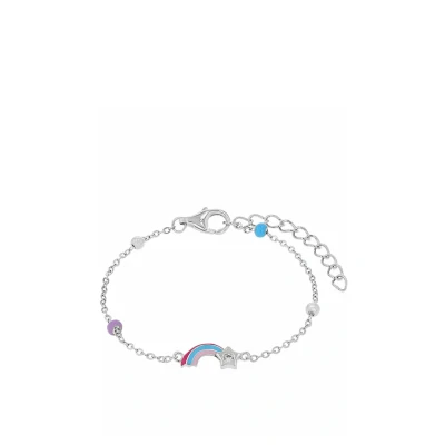 Abbildung von Prinzessin Lillifee Armband 925 Sterling Silber Mädchen Kinder Armschmuck, mit Zirkonia synth., 12+3 cm, Mehrfarbig, Sternschnuppe, Kommt in Schmuck Geschenk Box, 2039760