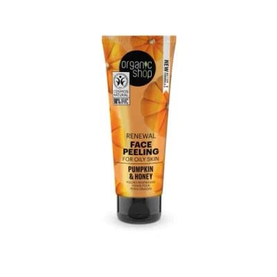Abbildung von Organic Shop Renewal Face Peeling für fettige Haut, Kürbis und Honig, 75 ml