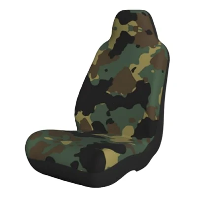 Abbildung von SATUSA Autositzbezug mit Camouflage Muster, Autositzbezug, Vordersitzbezüge, SUV/LKW/Van/Auto Universal Sitzbezüge