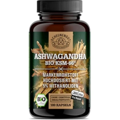 Abbildung von Scheunengut® BIO Ashwagandha KSM 66 Markenrohstoff 180 St