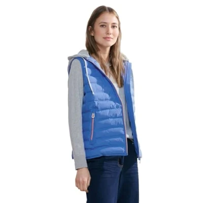 Abbildung von Cecil MIT Kapuze Weste, Damen, Größe: Medium, Blau
