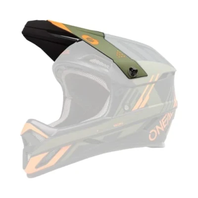 Abbildung von O&#039;NEAL Mountainbike Ersatzteile MTB Motocross Ersatzschirm für den Backflip Helmet Strike V.23 Spare Visor Schwarz Orange Olive One Size