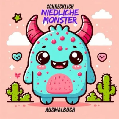 Abbildung von Schrecklich niedliche Monster Ausmalbuch ab 6 Jahre für kleine Fans