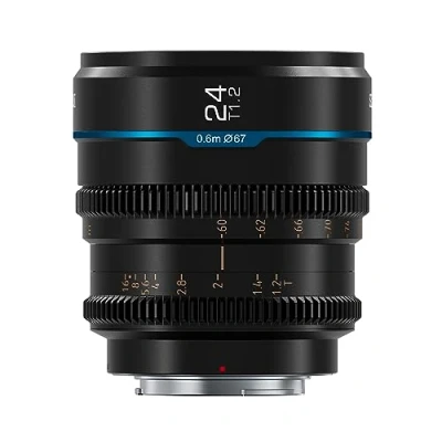 Abbildung von SiRUI Night Walker 24mm T1.2 Cine Objektiv Objektive Lens Lenses, große Blende, manueller Fokus(Modell MS24M B, M4/3 Mount, Schwarz)