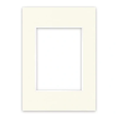 Abbildung von nielsen Conservation Passepartout Karton 2,2 mm Außenformat 21x29,7 cm (DIN A4) für Bildformat 13x18 Elfenbeinweiß (Creme weiß) Glatte Oberfläche