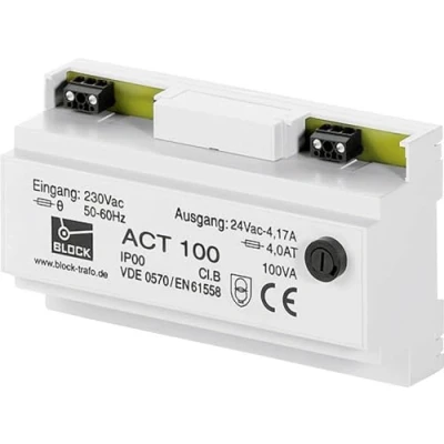 Abbildung von Block ACT 10 Sicherheitstransformator 1 x 230 V/AC 24 VA 0,416 A