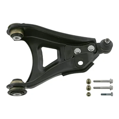Abbildung von febi BILSTEIN 33106 Querlenker Plus mit Anbaumaterial Lager, Trag /Führungsgelenk Vorderachse rechts, unten Stahlblech