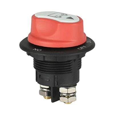 Abbildung von WIWIR Auto Batterie Trennschalter Hauptschalter, 12V 24V bis 32V DC 100A Batterieschalter, 3 Positionen Einbau, EIN AUS Schaltfunktion, Schwarz, Rot, Weiß