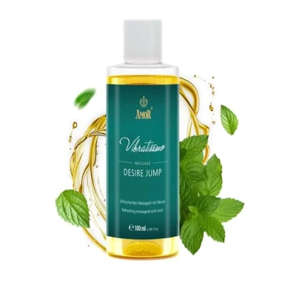 Abbildung von Vibratissimo Desire Jump 100 ml Massageöl Prickelnde Frische mit Minzduft Anregend, Erfrischende Massage Minze, Liebesöl