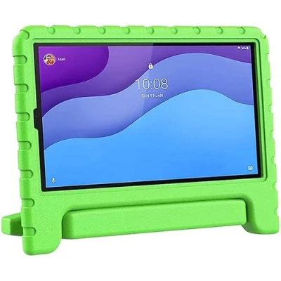 Abbildung von Kinder Tablet Hülle mit Griff Grün Geeignet für Lenovo Tab M10 HD Gen 2 Kinderfreundlich Schutzhülle Shockproof Ständer Anti Fall Schutz