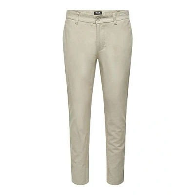 Abbildung von Herren O&amp;S Business Chino Stoffhose Bequeme Trousers Casual Pants aus Baumwolle &amp; Leinen ONSMARK