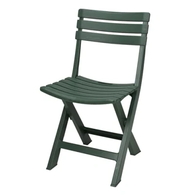 Abbildung von Spetebo Kunststoff Klappstuhl 80 x 45 cm waldgrün Garten und Balkon Bistrostuhl klappbar Gartenstuhl Campingstuhl Outdoor Faltstuhl für Terrasse