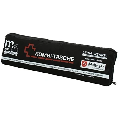 Abbildung von Leina Werke 14094 Mini Kombitasche M3 Ecoline mit Klett, XS, Schwarz/Weiß/Rot