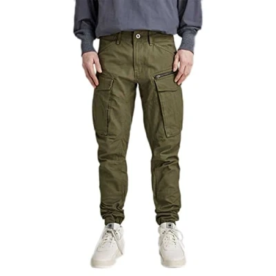 Abbildung von G Star Herren Rovic Zip 3D Regular Tapered Hose, Grün (shadow olive D02190 D191 B230), 28W / 32L