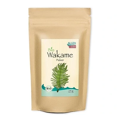 Abbildung von ALGENLADEN BIO Wakame Pulver 25g Undaria pinnatifida Instant Algen aus dem Atlantik Rohkost Vegan