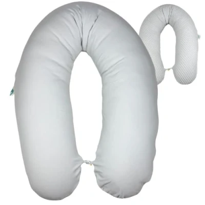 Abbildung von sei Design XXL Stillkissen ergonomisch 190x30, Schwangerschaftskissen Seitenschläferkissen Komfortkissen Erwachsene, Bezug aus Jersey und Waffelstoff, Pregnancy Pillow Baby