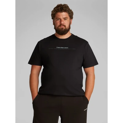 Abbildung von Calvin Klein Jeans PLUS Minimal LOGO TEE Tshirt print, Herren, Größe: 5XL, Black