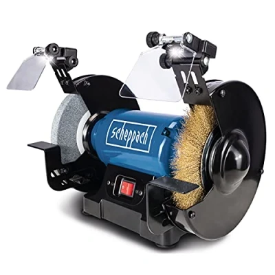 Abbildung von Scheppach Doppelschleifer &quot;SM200LB&quot;, 500W, 2950U/min, LED und Funkenschutz