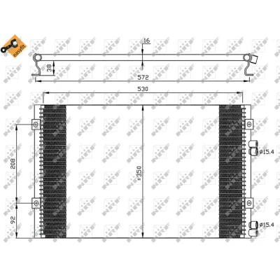 Abbildung von NRF EASY FIT 35608 Klimakondensator mit Dichtring 15,5 530