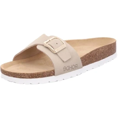 Abbildung von Rohde Pantolette flach, Damen, Größe: 42, Beige Schuhe
