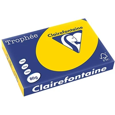 Abbildung von Clairefontaine Kopierpapier Trophee A3 80g/qm VE=500 Blatt goldgelb