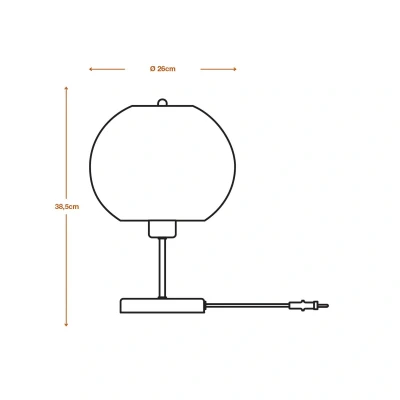 Abbildung von LEDVANCE Tischleuchte Decor Cardboard Ball braun aus Wellpappe, leicht, E27, 260 mm Durchmesser, Leuchtenschirm recyceltem Material, nachhaltig durch austauschbare Lichtquelle, einfache Montage