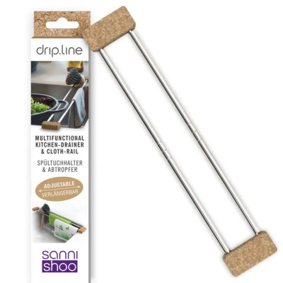 Abbildung von Nuts Spültuchhalter Sanni Shoo drip.line BLACK, Teleskop Funktion, ausziehbar von 32,5cm 56,5cm