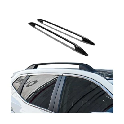 Abbildung von OMAC Dachreling Dachgepäckträger kompatibel mit Range Rover Sport L320 2005 2013 Alu Schwarz 2X