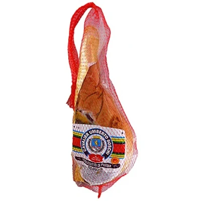 Abbildung von PROSCIUTTO DI PARMA g.U. Halber, ohne Knochen, vakuumverpackt Gewicht ca. 3,9 kg.