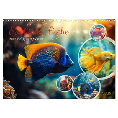 Abbildung von Exotische Fische (Wandkalender 2025 DIN A3 quer), CALVENDO Monatskalender
