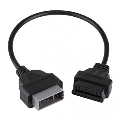 Abbildung von Auto Diagnosekabel, 14 Pins auf OBD2 16 Adapterkabel Diagnose OBD II Adapter Scanner Kabelstecker für