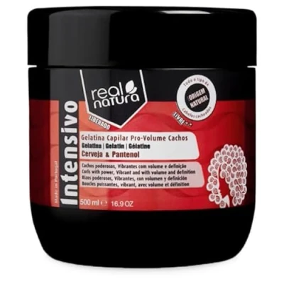 Abbildung von Real Natura Pro Volume Haargelatine Lockendefinition Volumen Frizz Kontrolle Feuchtigkeit und Geschmeidigkeit 500 ml