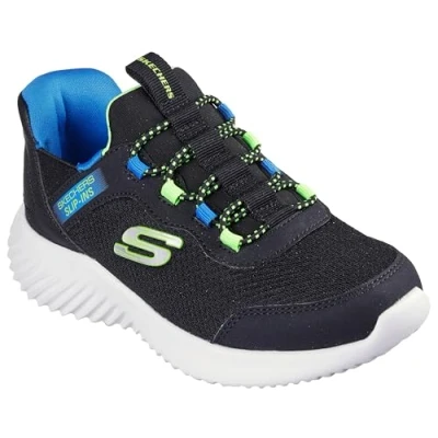 Abbildung von Skechers Jungen Bounder Brisk Burst Sneaker, Black Lime, 21 EU