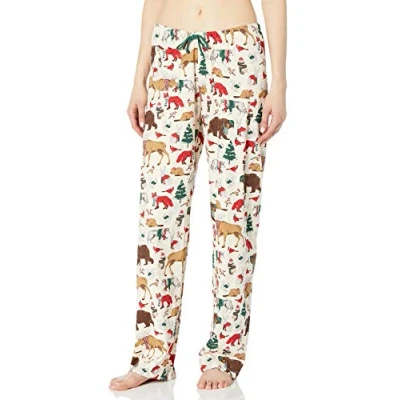 Abbildung von Hatley Damen Animal Jersey Pyjama Pants Pyjamaunterteil, Wald Winter, Xs Regular
