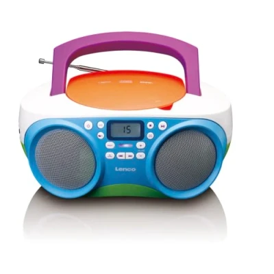 Abbildung von Lenco SCD 41 UKW Radio (FM, 2 W, robust, einfach &amp; kindgerecht mit CD/MP3 Player für USB Kopfhörer)
