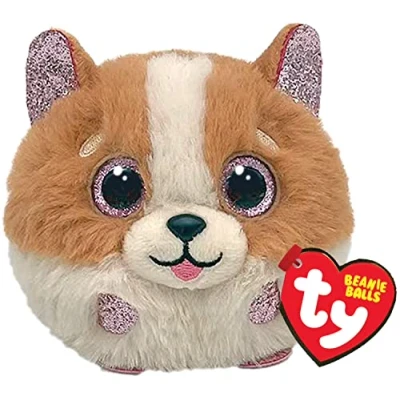 Abbildung von TY Tanner Hund Beanie Balls 3&quot; Baby Weiches Plüschtier Sammlerstück Kuscheliger Stoffteddy