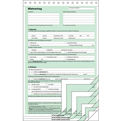 Abbildung von SIGEL MV480/25 Mietverträge mit Hausordnung, selbstdurchschreibend, 4x2 Blatt, DIN A4, 25 Stück