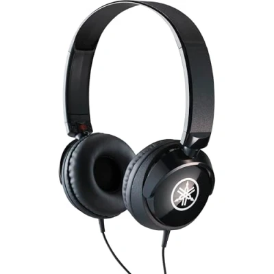 Abbildung von Yamaha HPH 50B Kopfhörer, schwarz Schlichter On Ear Kopfhörer mit hochwertigem Sound Kompaktes Design passend zu Keyboards &amp; Digital Pianos