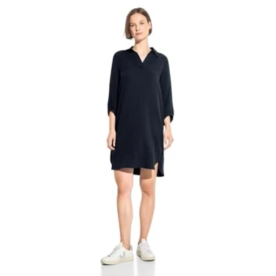 Abbildung von Cecil MIT Struktur Freizeitkleid, Damen, Größe: Medium, Blau