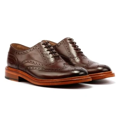 Abbildung von Ben Sherman Sugarman Brogue Leder Herren Braune Schnürschuhe