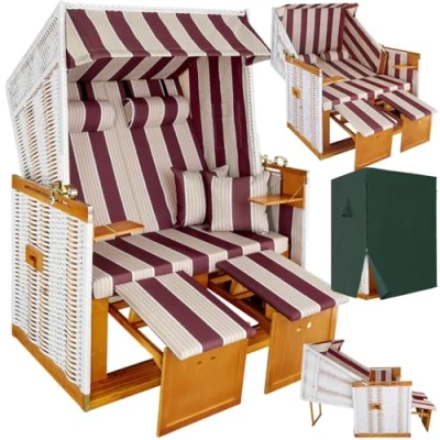 Abbildung von tectake Strandkorb Sylt, einstellbar