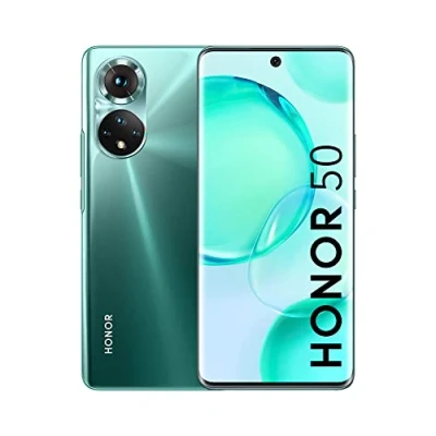 Abbildung von HONOR 50 Smartphone 5G, Mobiltelefon ohne Simlock mit 6+128 GB und 108 MP Kamera, Dual SIM Handy, Abgerundetem 6,57 Zoll Bildschirm 120 Hz Android 11, Globale Version Emerald Green