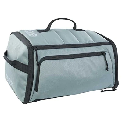 Abbildung von EVOC GEAR BAG 15, handliche Reisetasche (praktische Fußballtasche, leichte Umhängetasche, robuste und wasserdichte Tasche, Maße: 20 x 30 35 cm, Volumen: 15 l), Steel