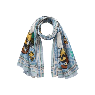 Abbildung von Codello Peanuts MIT Snoopy Schal, Damen, Größe: One Size, Blau