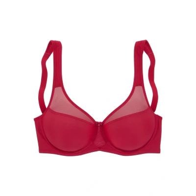 Abbildung von Lascana Minimizer Bügel BH, Damen, Größe: 110D, Lipstick red