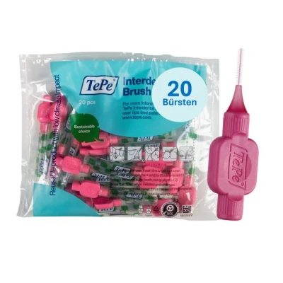 Abbildung von TePe Interdentalbürsten Original Zahnreinigungsstäbchen aus Schweden, Effiziente Zahnpflege, ISO Größe 0, 20 Stk.