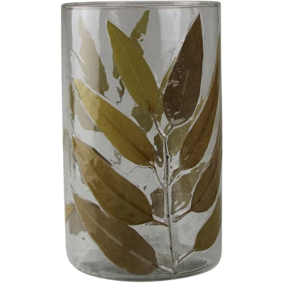 Abbildung von AM Design Windlicht Kerzenhalter Zweig mit Blättern, aus Glas (1 St), Stumpenkerzenhalter