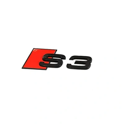 Abbildung von Audi 8Y0853735T94 Schriftzug S3 Tuning Exclusive Black Edition Aufkleber Emblem, schwarz/rot