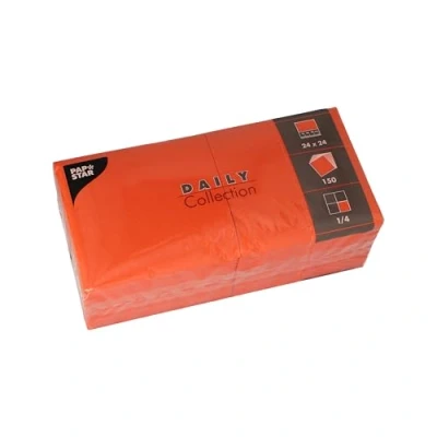 Abbildung von PAPSTAR, 150 Servietten &quot;DAILY Collection&quot; 1/4 Falz 24 cm x nektarine